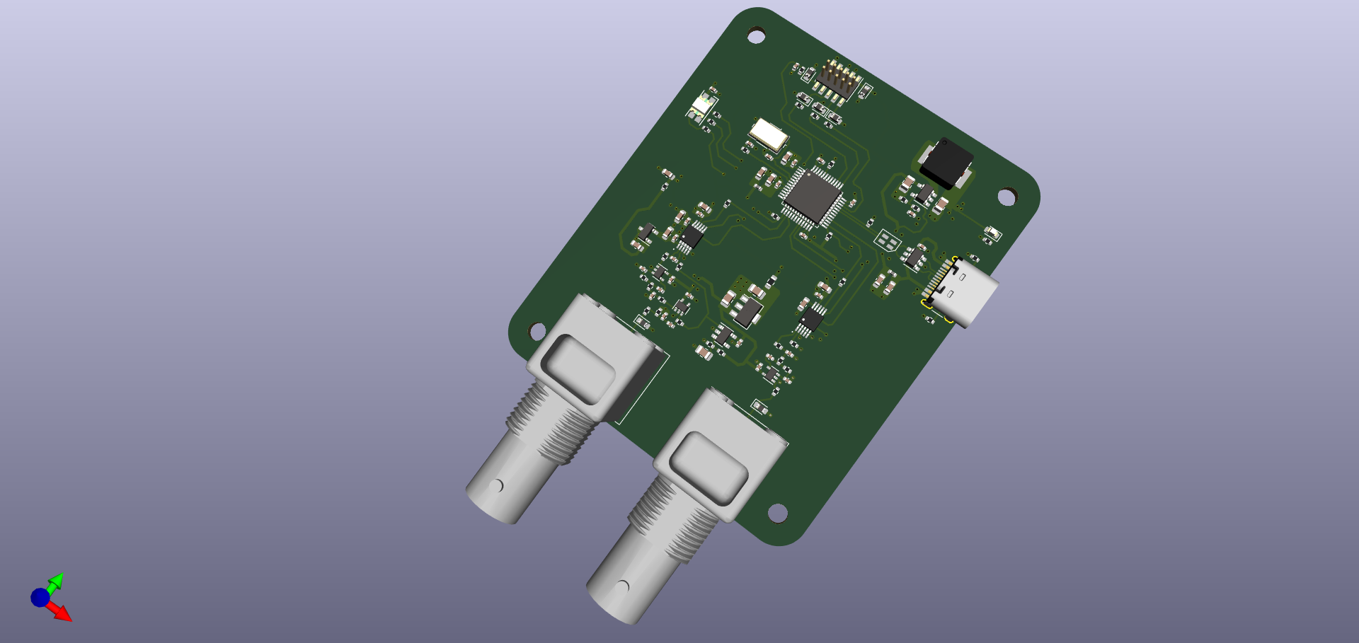 Mixed-signal board angle